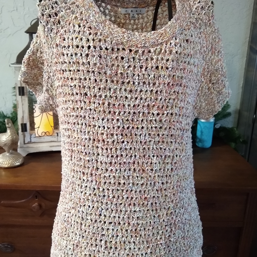 CAbi open knit sweater